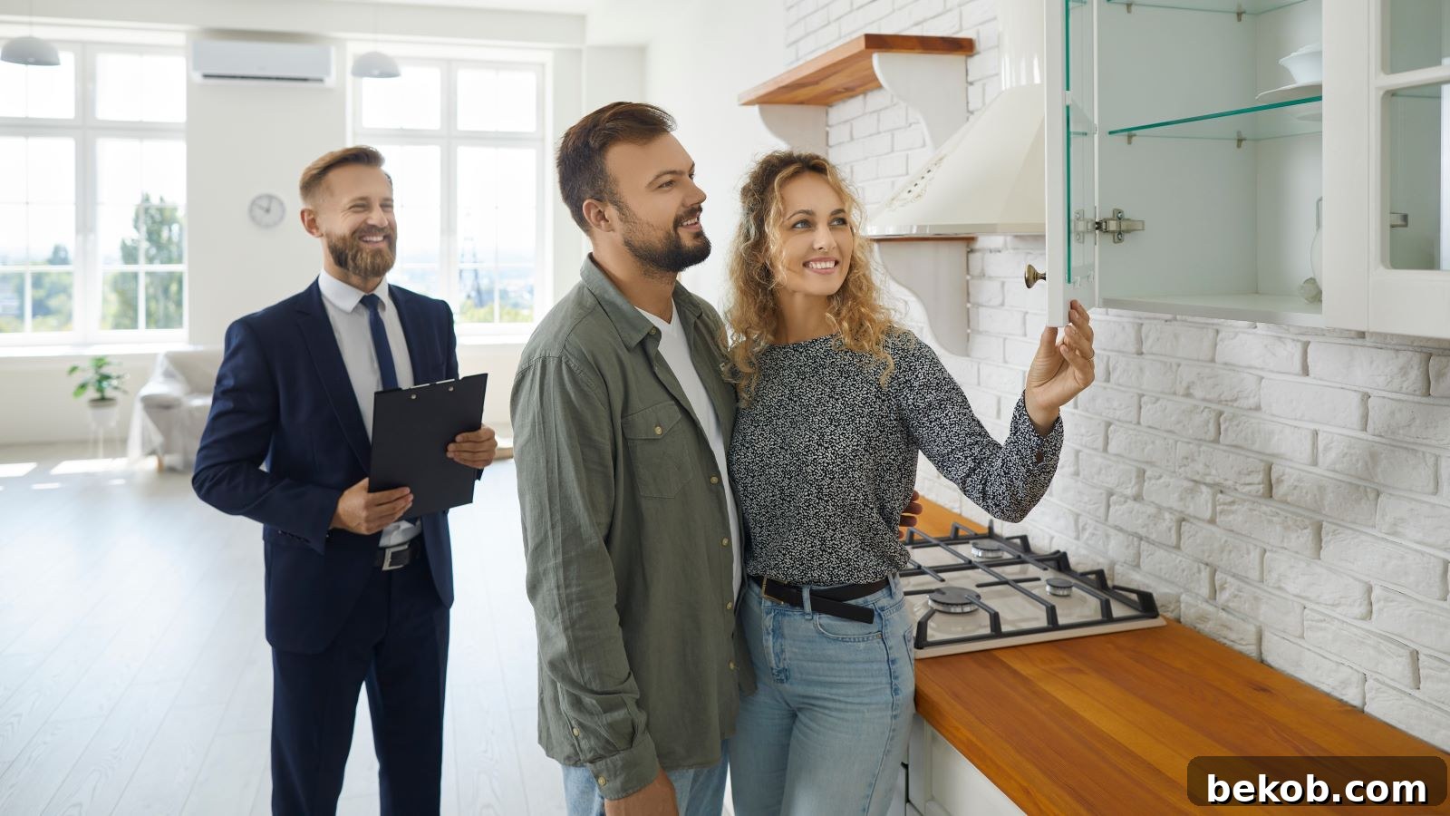 Couple Inspecting House