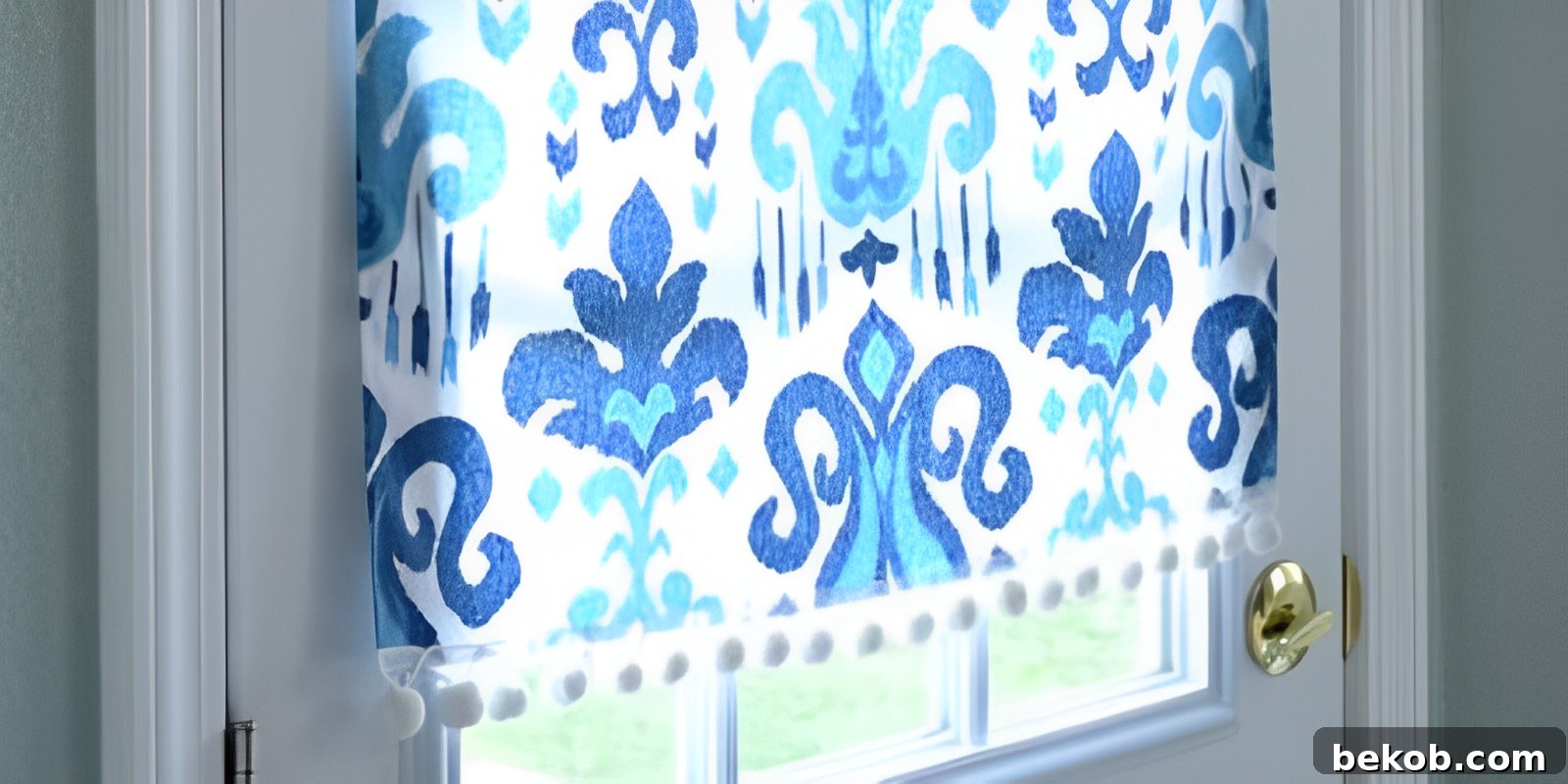 No Sew Magnetic Half Door Window Covering