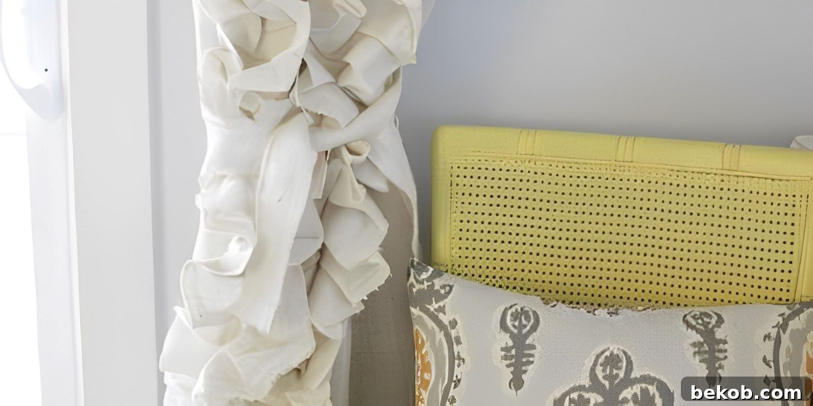 DIY Ruffled Burlap Curtains