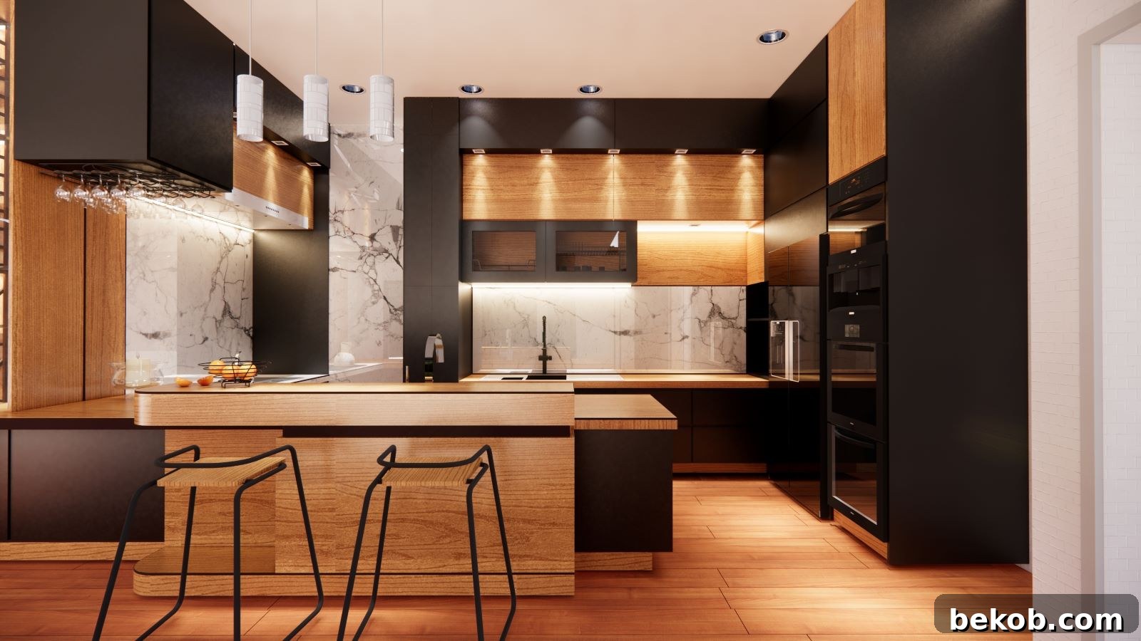 Luxurious Natural Stone Kitchen Backsplash