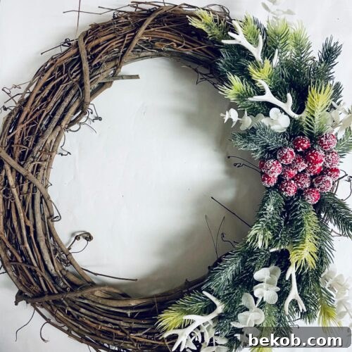 Affordable 30 Minute Dollar Tree Christmas Wreath 13 Simple DIY Dollar Tree Christmas Wreath Tutorial, Remodelaholic (9)