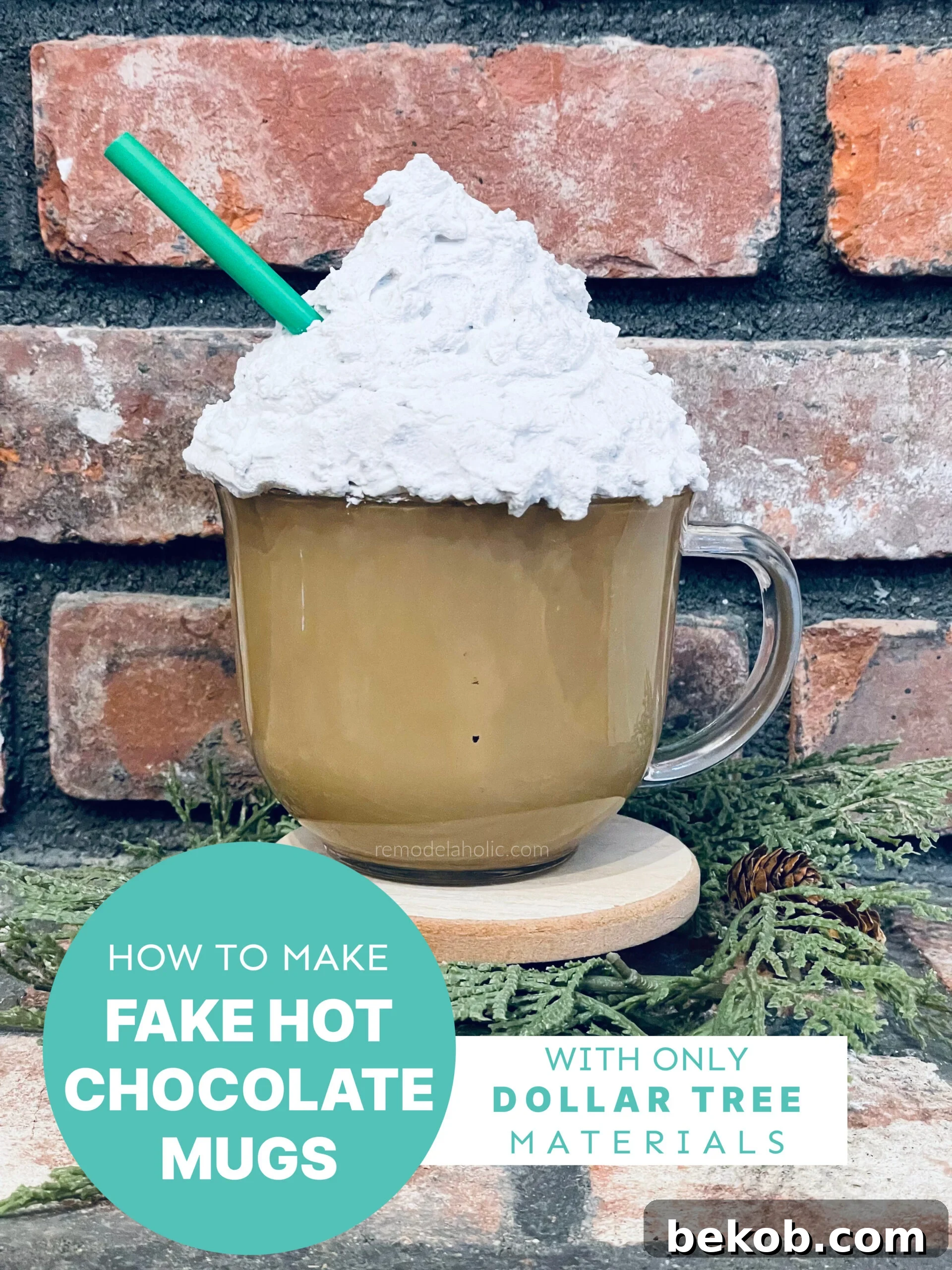 How To Make Fake Hot Chocolate Mugs For Hot Cocoa Bar Hot Chocolate Decorations, Dollar Tree Materials, Remodelaholic