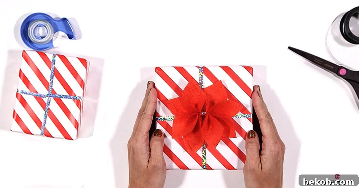 Crepe Paper Poinsettia Gift Wrap American Greetings