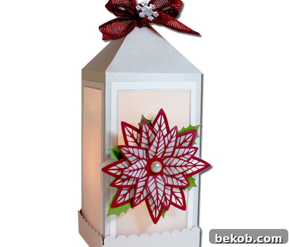Poinsettia Lantern2 (Flameless) 1 JMRush