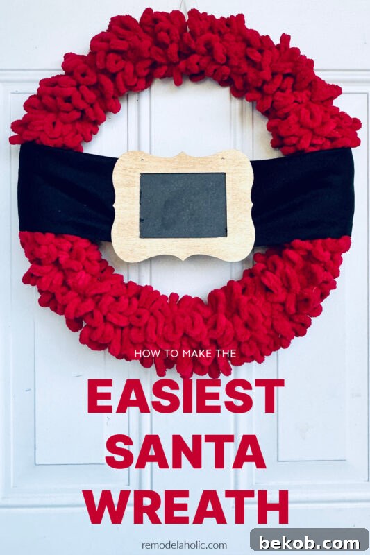 How to Make the Easiest DIY Santa Wreath Using Dollar Tree Materials