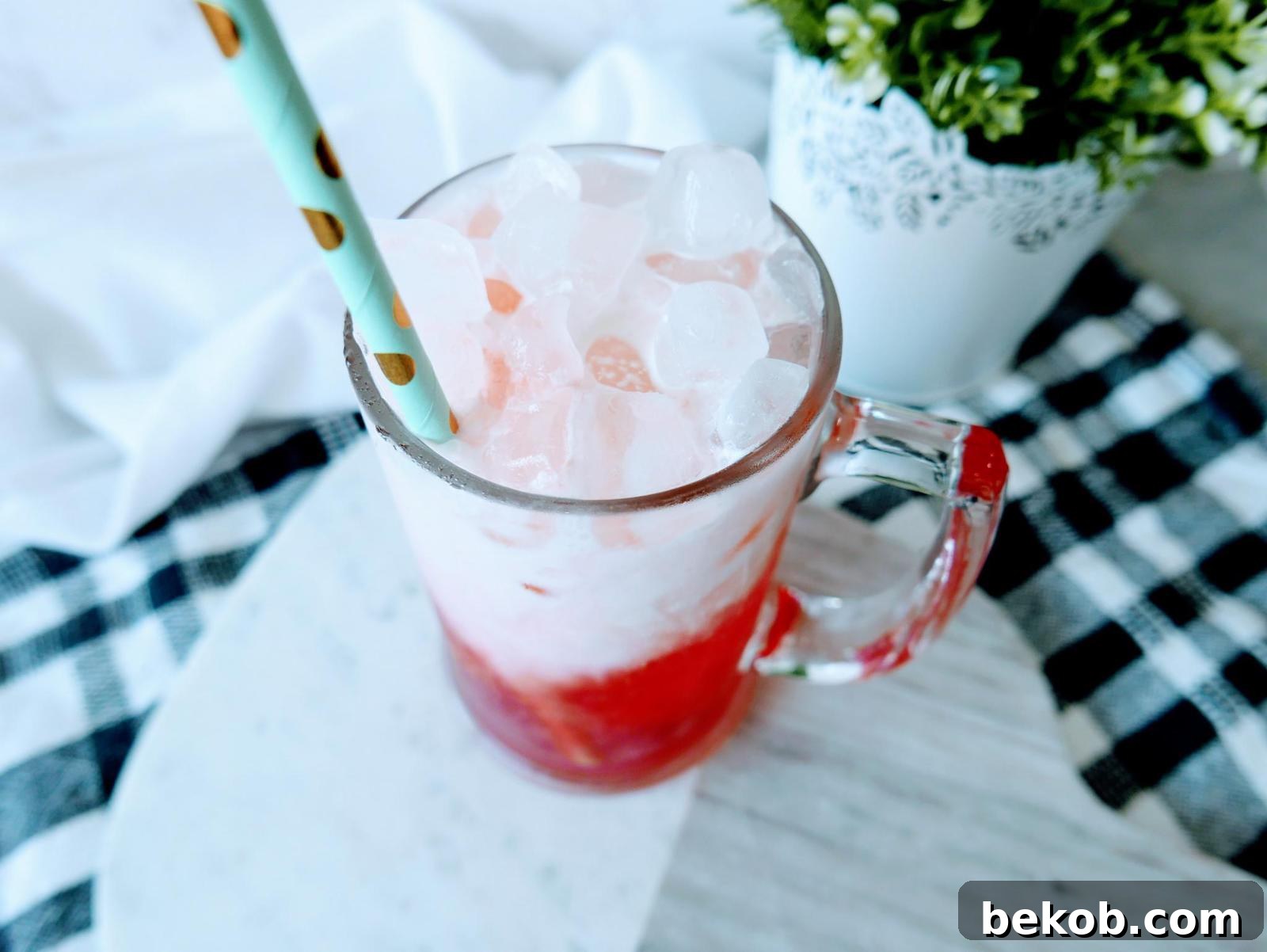 Raspberry Italian Soda With Cream