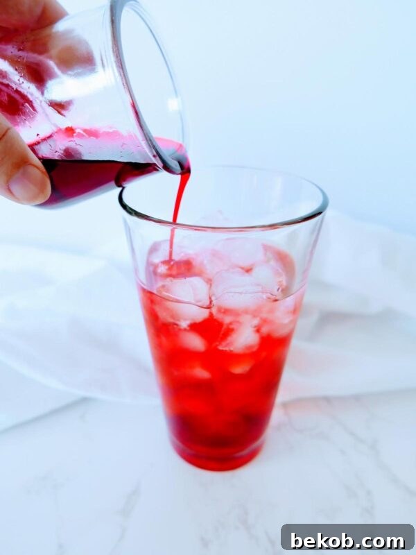 Raspberry Italian Soda With Cream Process 3