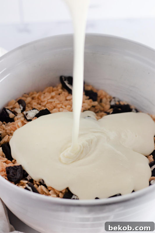 Oreo Krispie Treats Process 1