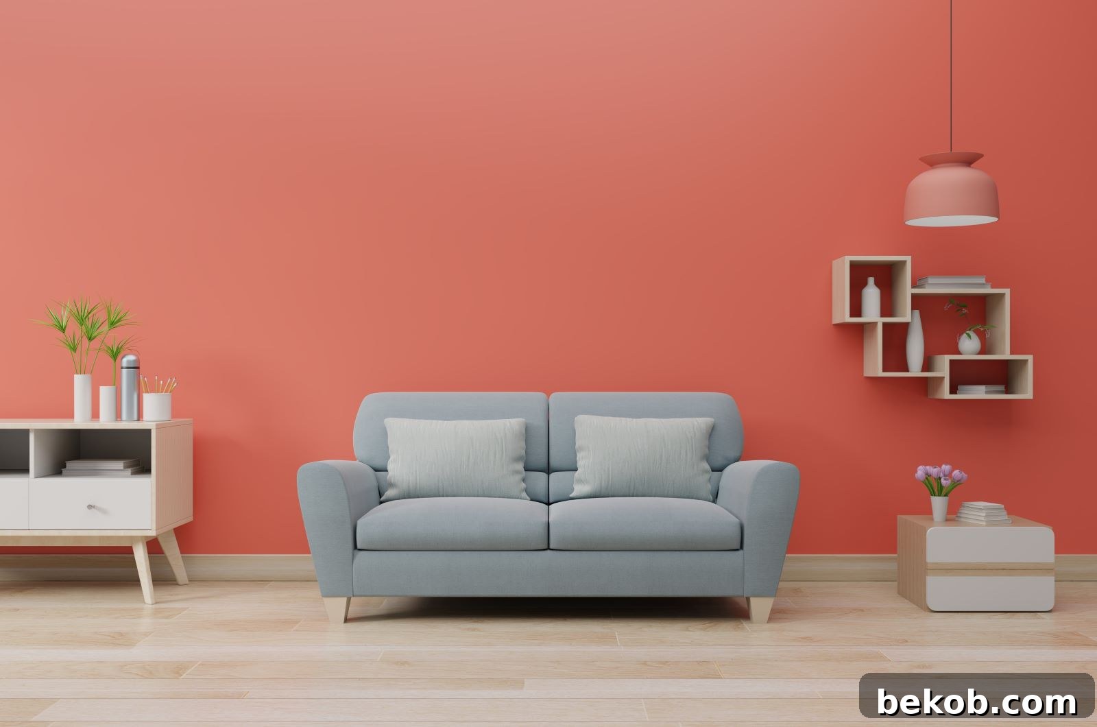 Coral And Gray