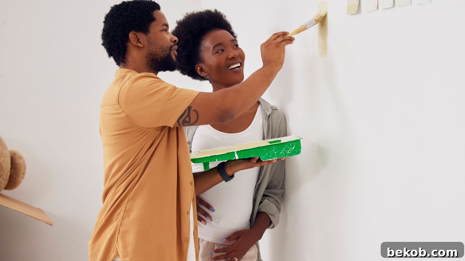 Couple Painting Bedroom