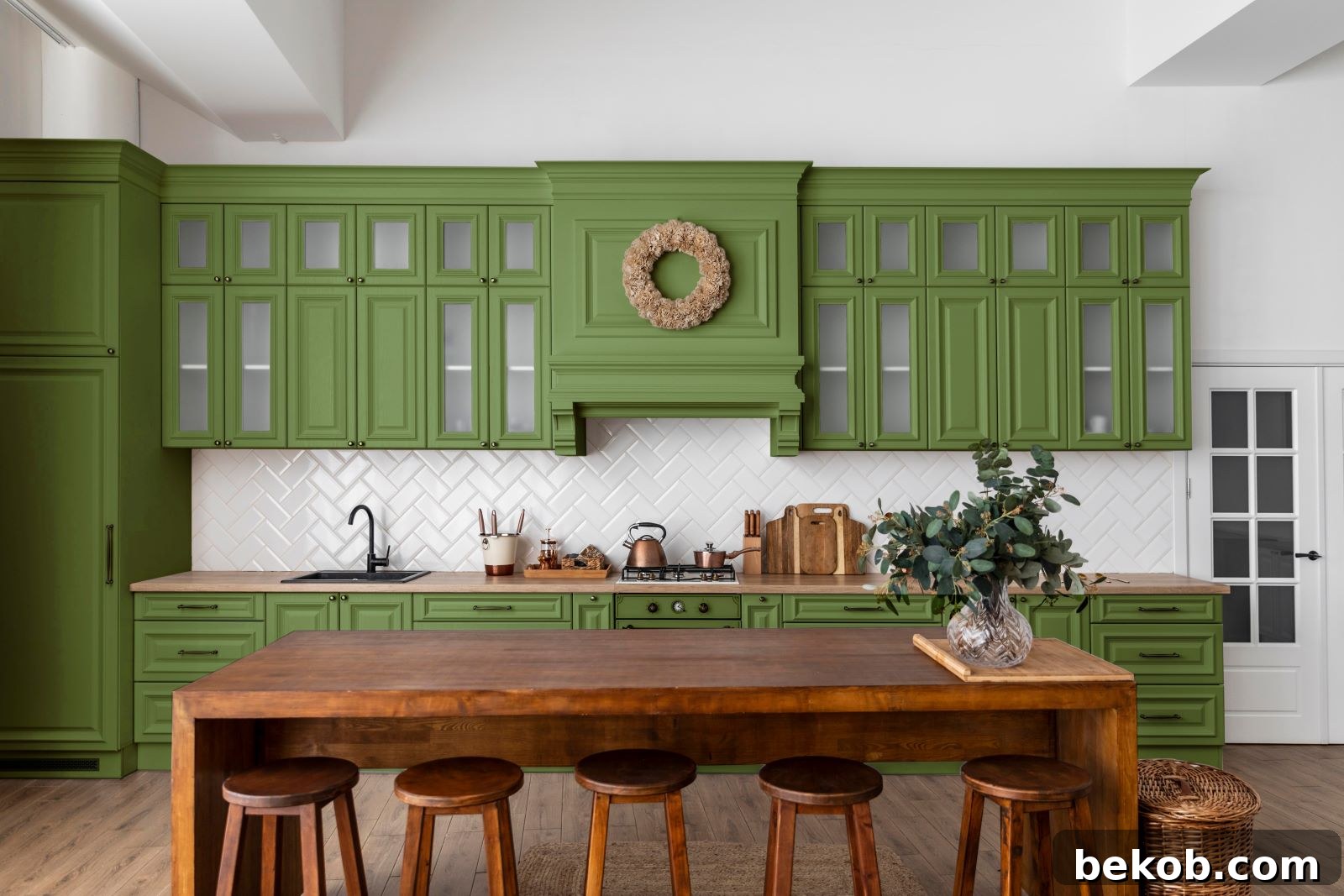 Green Kitchen Cabinet