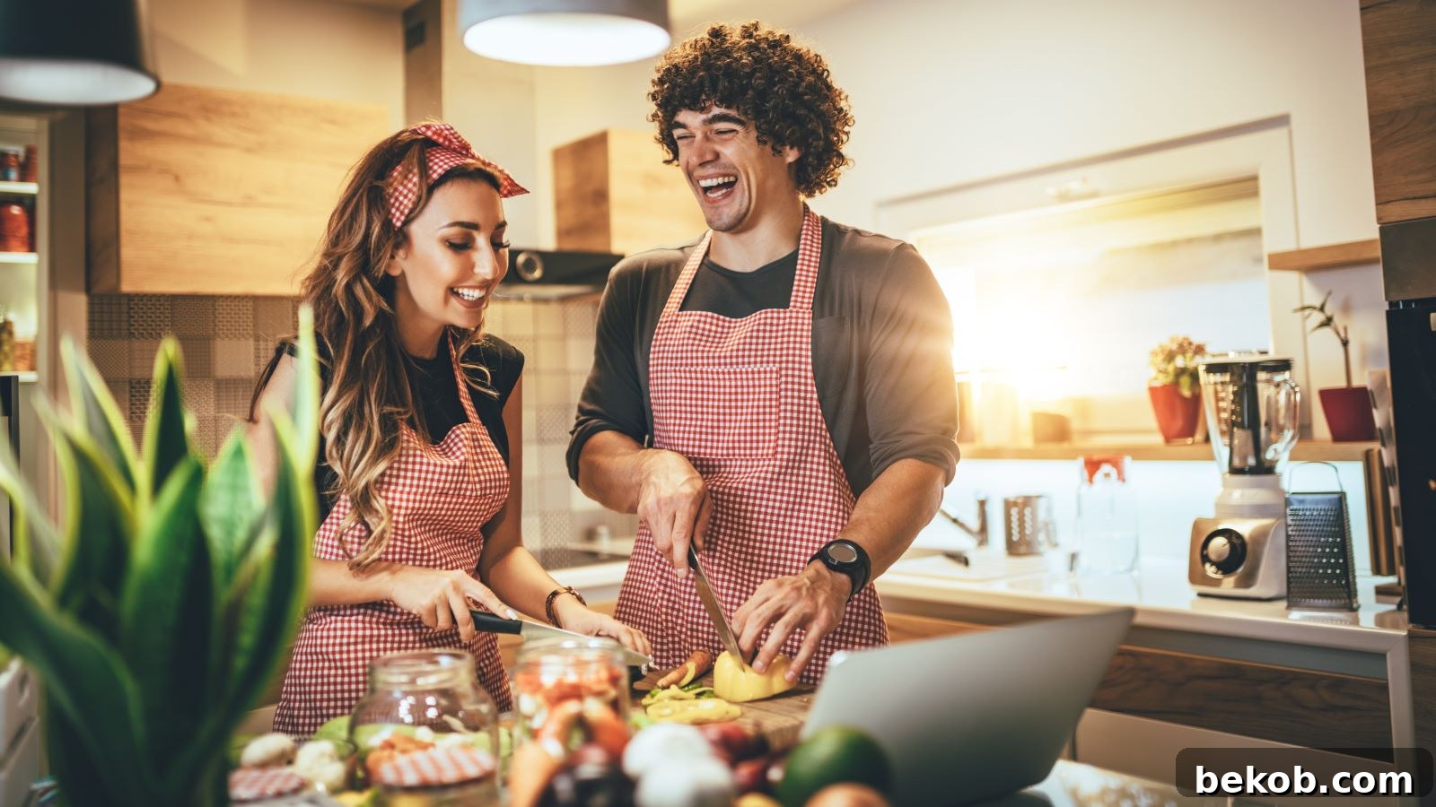 Cute Couple Kitchen