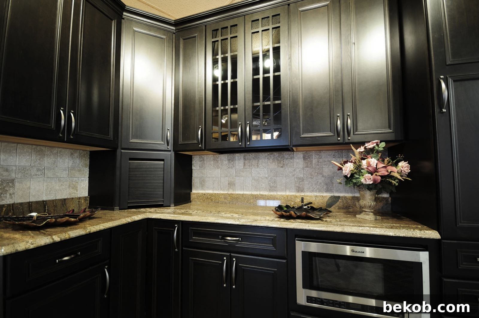 Black Kitchen Storage