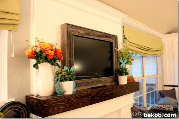 Final Spring Mantel Decor
