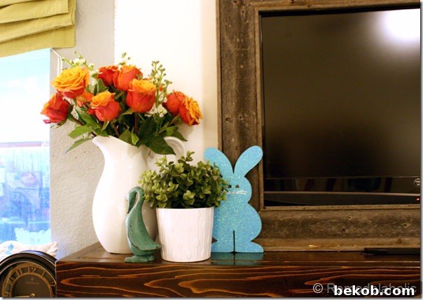 Roses on Mantel