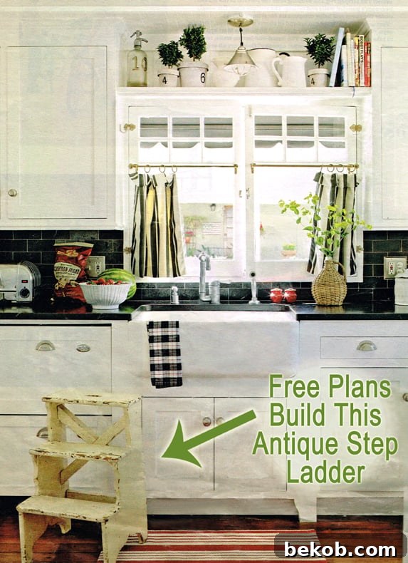 DIY Heirloom Step Ladder Instructions - Bekob
