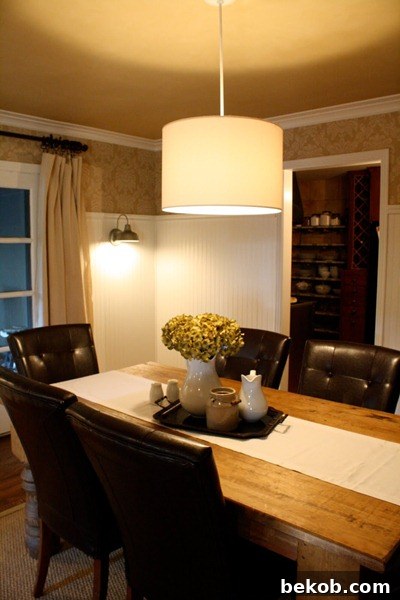 Industrial Farmhouse Dining Room Details