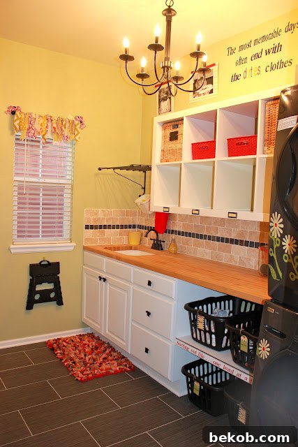 Colorful Laundry Room Makeover
