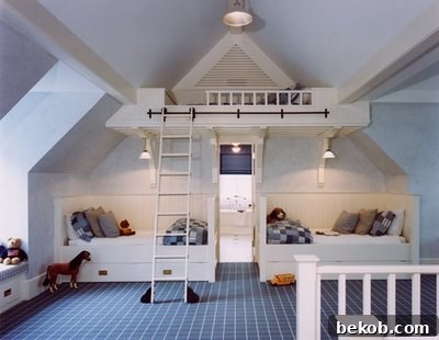 Fun and Functional Boys' Bunk Room
