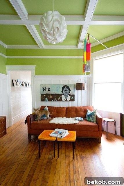 Apartment Therapy mint ceiling