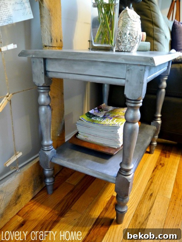 Lovely Crafty Home zinc side table