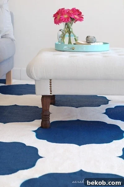 DIY Moroccan Stencil Rug