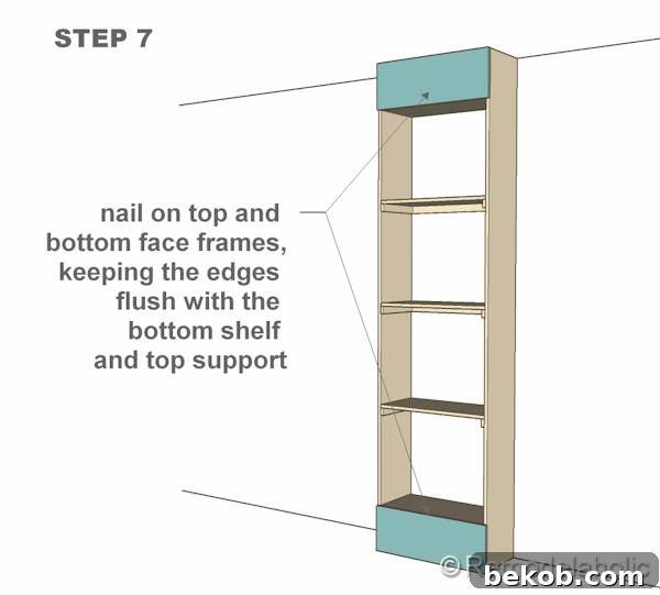 step 7 bult-in bookshelves