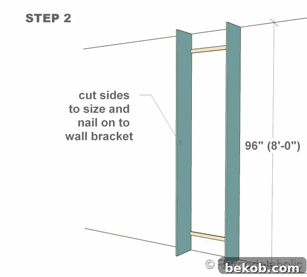 step 2 bult-in bookshelves
