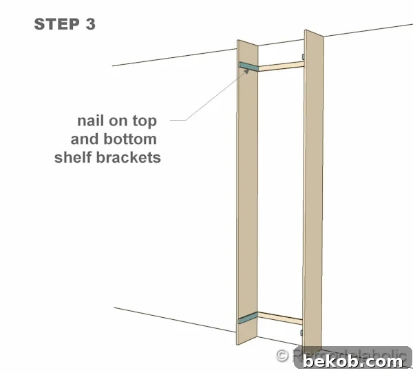 step 3 bult-in bookshelves