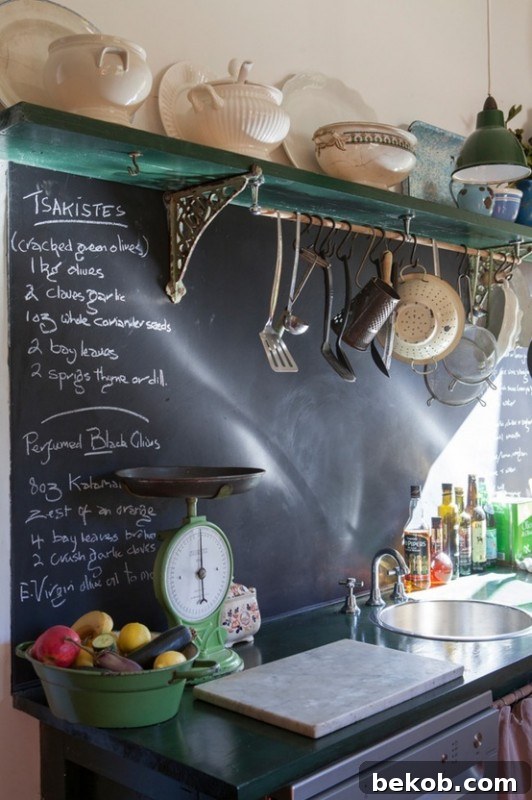 Big Chalkboard Kitchen Backsplash