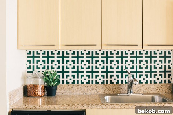 Removable Wallpaper Kitchen Backsplash