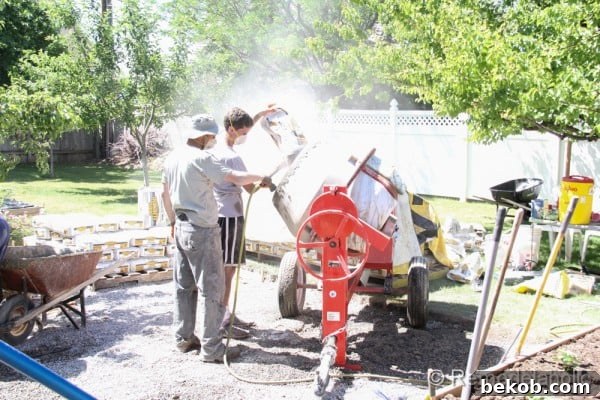 Empty Concrete Bags Piled High