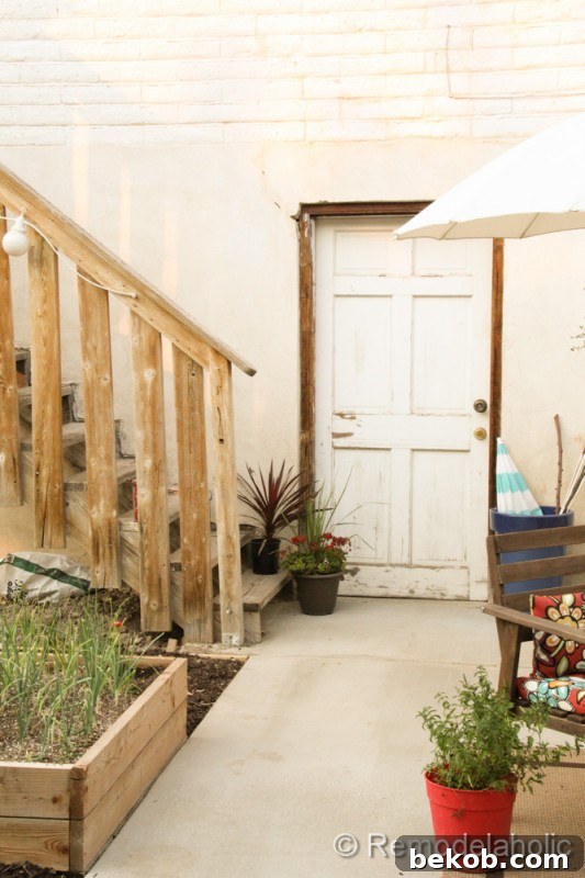 Patio Before Retaining Wall Installation