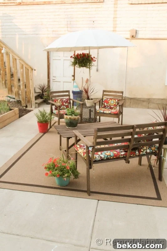 Side View of Patio and Backyard