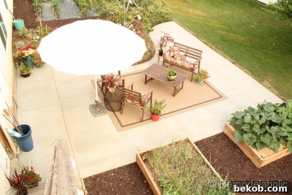 Overhead View of Backyard and Patio