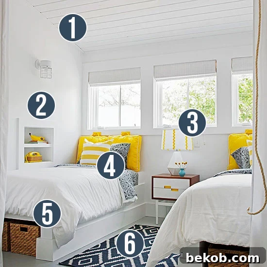 Sunny Shared Bedroom for Boys or Girls