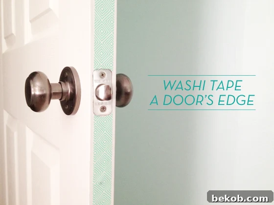 Stylish Washi Tape Door Edge by Design Crush, showing a subtle tape detail along the door's side