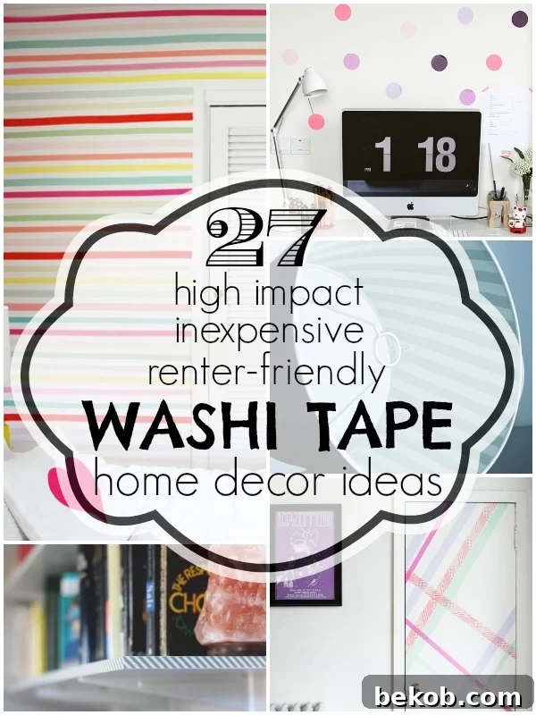 Washi Tape Home Decor Ideas - Inspire Your Next DIY Project, showcasing creative uses of washi tape