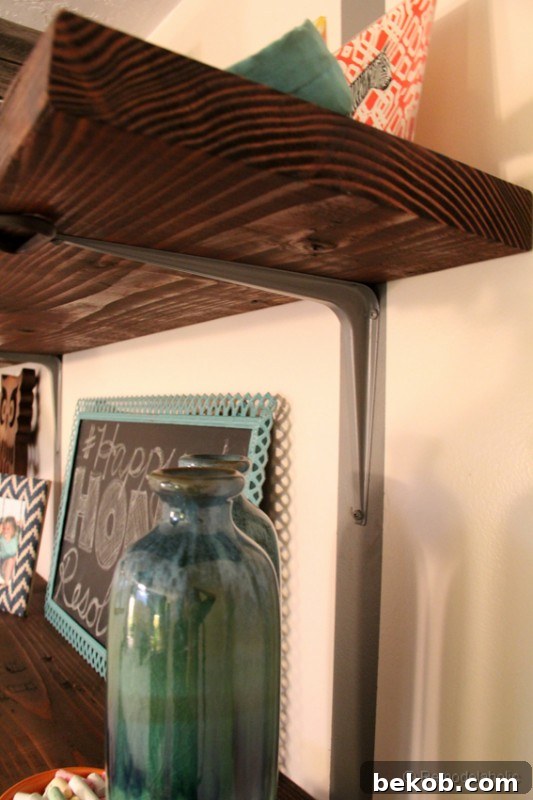 Rustic Shelves with Personal Touches and Storage