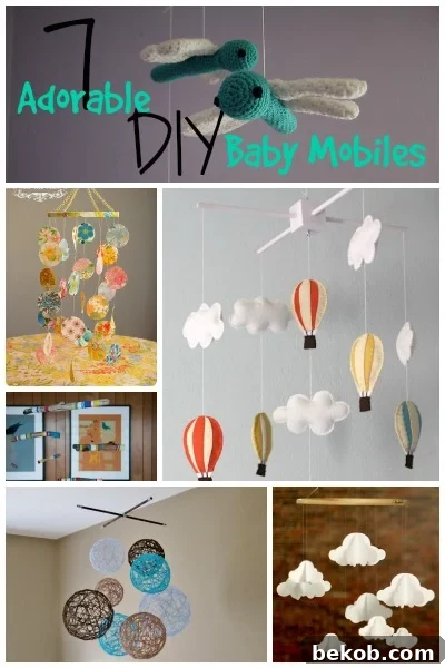 7 Adorable DIY Baby Mobiles | Tipsaholic.com #kids #nursery #baby #decor #mobile #crafts #diy