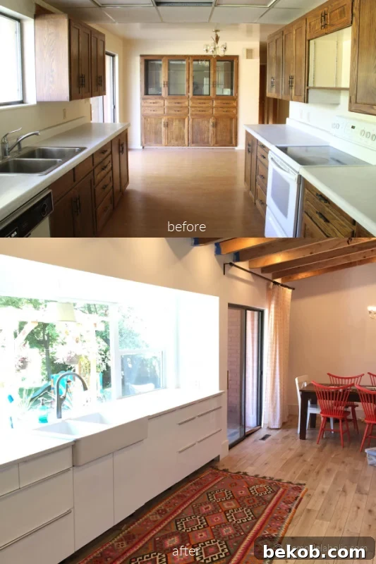 Galley Kitchen Layout Before And After