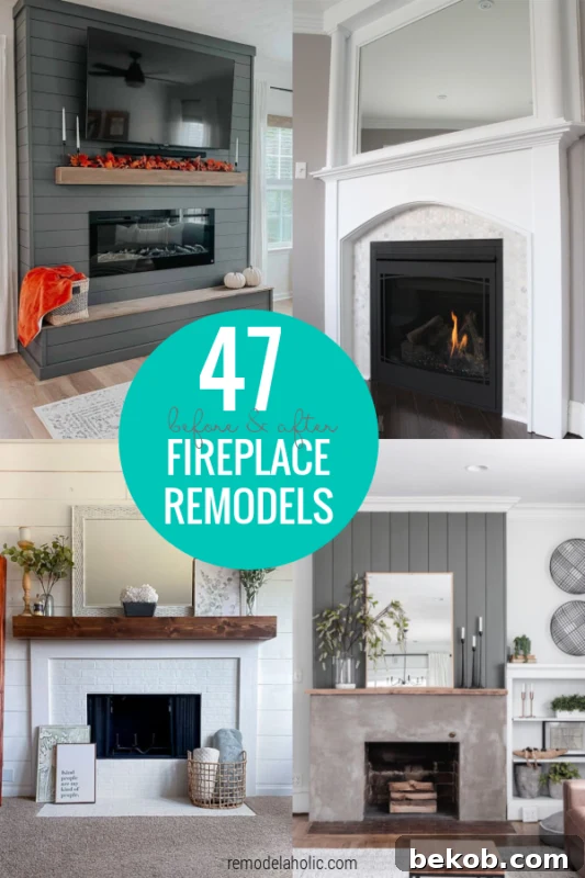 Before and After Fireplace Remodel and Refacing Ideas - Remodelaholic