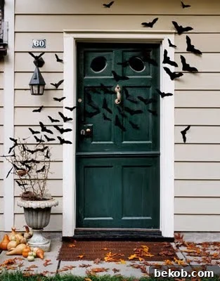 DIY Halloween Bat Silhouette Decor