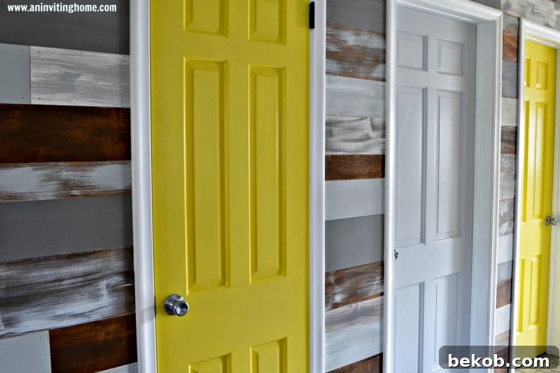 Colorful Home Tour with Plank Wall