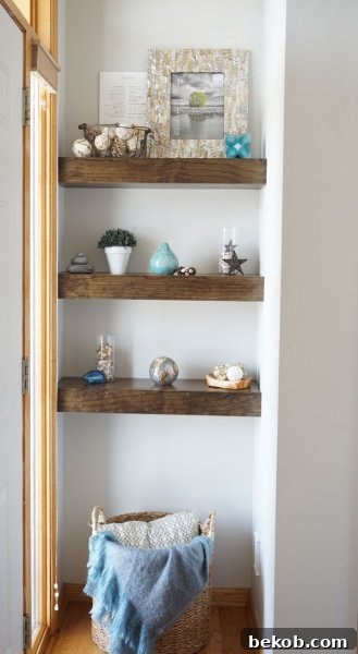Entry Nook Floating Shelves