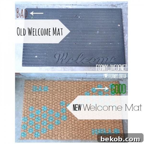 Painted Coir Welcome Mat