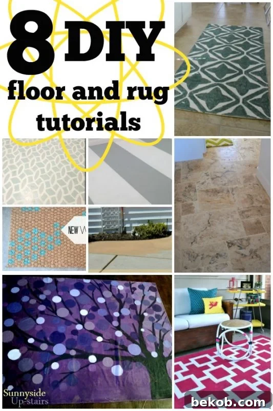 DIY Floor and Rug Tutorials via Remodelaholic.com #flooring #diy