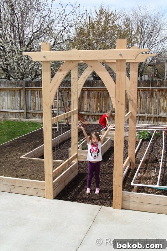 Vegetable Garden Arbor DIY Plans-49