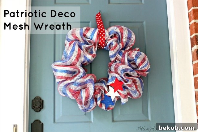16 Inspiring Summer Makeovers for Your Home and Garden 10 DIY Patriotic Mesh Wreath for Fourth of July and Summer Holidays