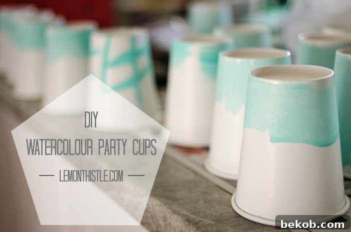 16 Inspiring Summer Makeovers for Your Home and Garden 4 DIY Watercolor Party Cups for Creative and Custom Summer Celebrations